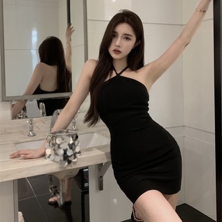 Đầm Ôm Không Tay Màu Đen Trơn Thời Trang Cho Nữ