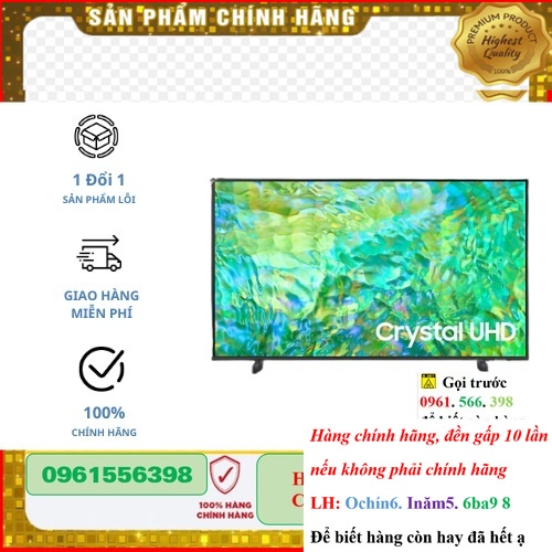 SALE_ Tivi Samsung 43 inch Crystal UHD 4K CU8000  .