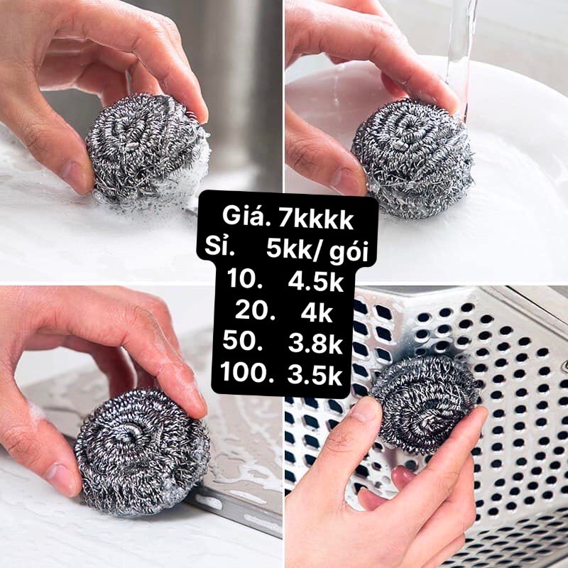 (Bán buôn-chuyên sỉ) Gói 4 Miếng Chà Xoong Nồi
