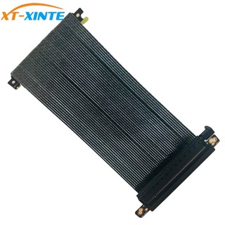 Xt-xinte pcie 4.0 x16 riser cáp mở rộng thẻ đồ họa đảo ngược đôi linh hoạt pci-e gen4 mạ bạc cho khung gầm itx