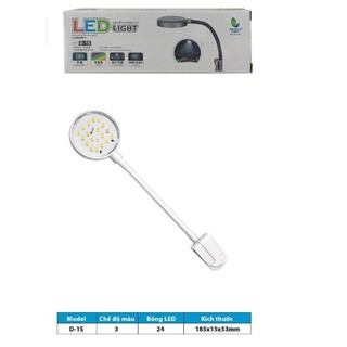 Đèn led kẹp mini 3 màu D1s Jeneca cho bể cá cảnh - ĐÈn led tròn màu mini