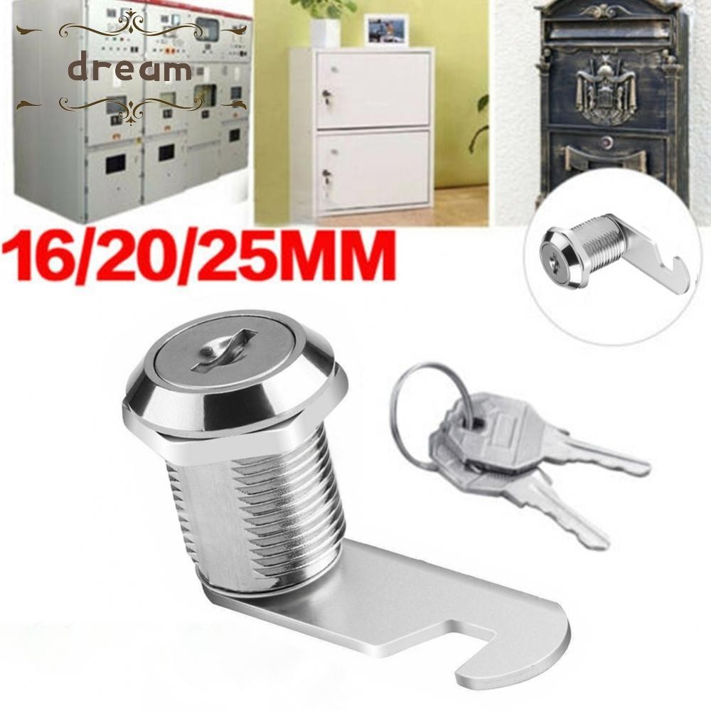 Cam Lock For Door Cabinet Mailbox Cupboard Locker 16/20/25mm+2 Keys Re