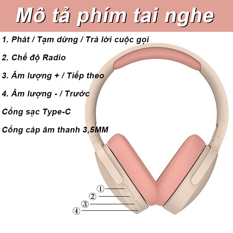 Tai Nghe Bluetooth SPRISE chụp tai Không Dây Nhiều Màu Sắc Trẻ Chống Ồn Chơi Game Âm Nhạc Có Thể Gập Thể Thao Với Mic 2961 | BigBuy360 - bigbuy360.vn
