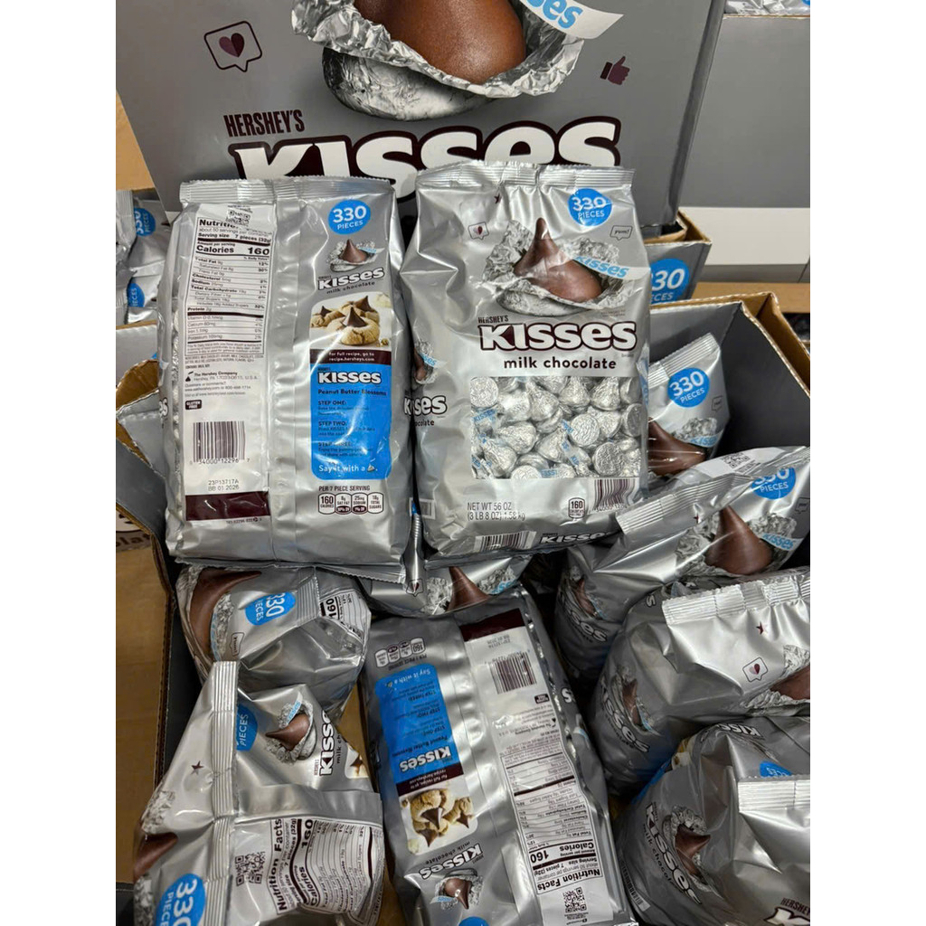 DATE 2026 Socola Kisses 330 Viên - Kisses Ú - Kisses Hershey's 1.58ký