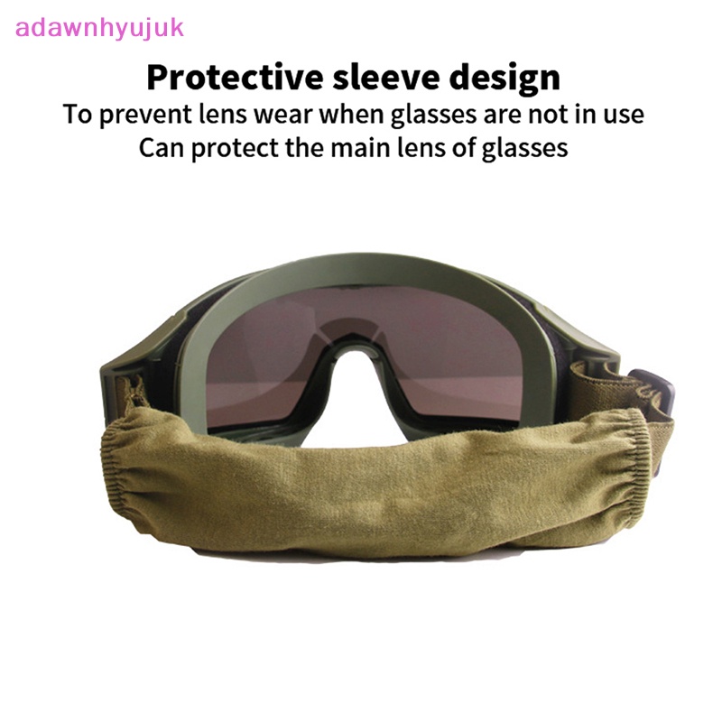 Adawnhyujuk Kính Bảo Hộ Chiến Thuật 3 lens Chống Gió Phong Cách Quân Đội Khi Bắn Súng Ngoài Trời vn
