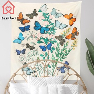 Thảm Treo Tường Trang Trí Phòng Khách Hình Bướm Phong Cách boho