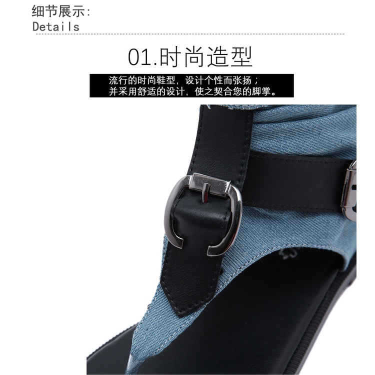 Set Đồ denim Hở Ngón Đính Đinh Tán Thoải Mái Thời Trang Cho Nữ