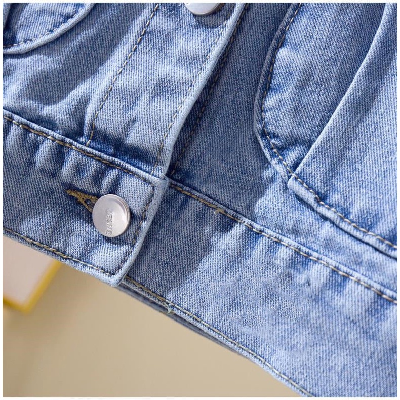 Áo Khoác denim Không Tay Thời Trang Xuân Thu Hàn Quốc 2023 Dành Cho Nữ