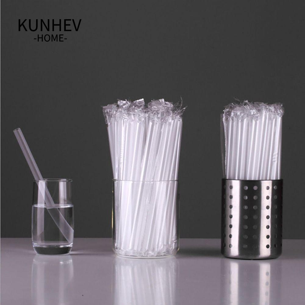 KUNHEV Set 50 Ống Hút Nhựa Sử Dụng Một Lần Cho Bữa Tiệc