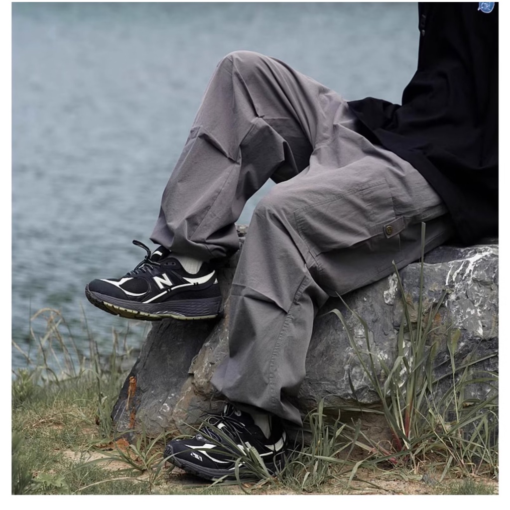 Quần Dài Dáng Rộng Ống Suông Phối Dây Rút Cá Tính Cho Nam