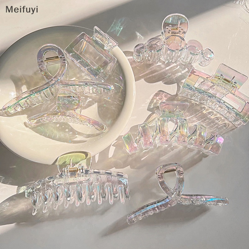 Kẹp Tóc Móng Vuốt Hình Học Màu gradient meifuyi