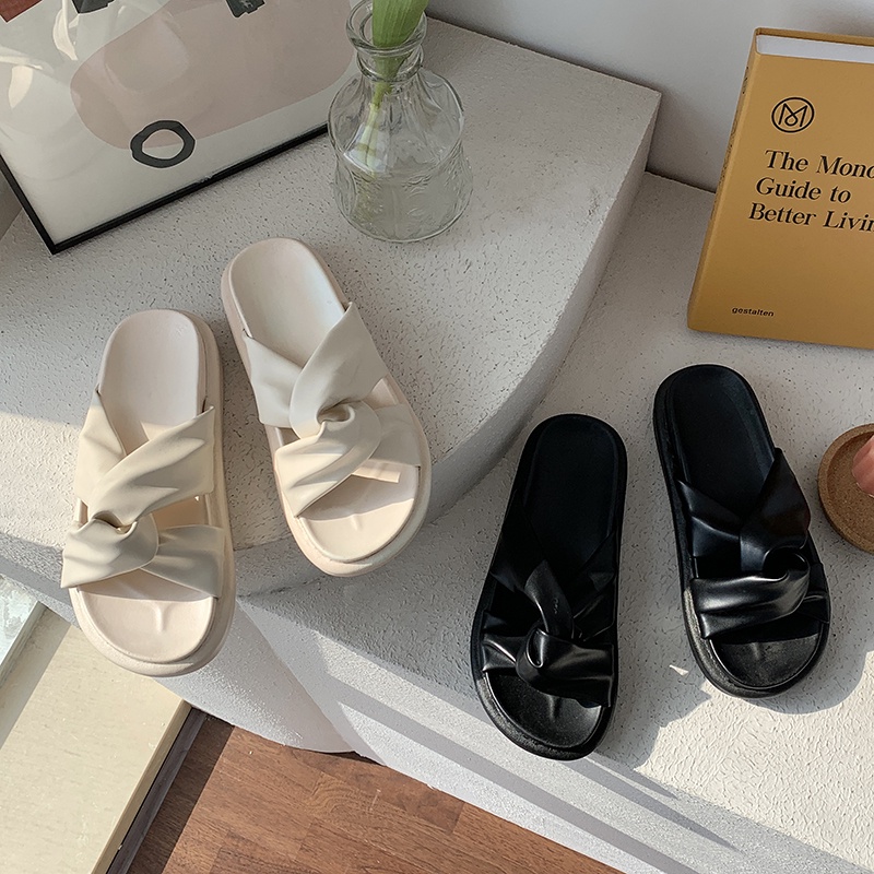 Dép Sandal Da Mềm Đế Dày Thời Trang Cho Nữ