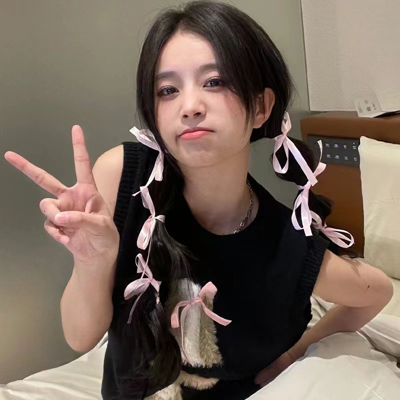 Cuộn 2m Dây Buộc Tóc Thắt Nơ Ruy Băng Xinh Xắn Cho Nữ