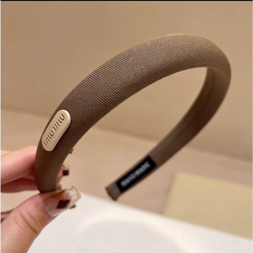 Băng Đô Cài Tóc Màu Đen In Chữ min Đơn Giản Thời Trang 2023