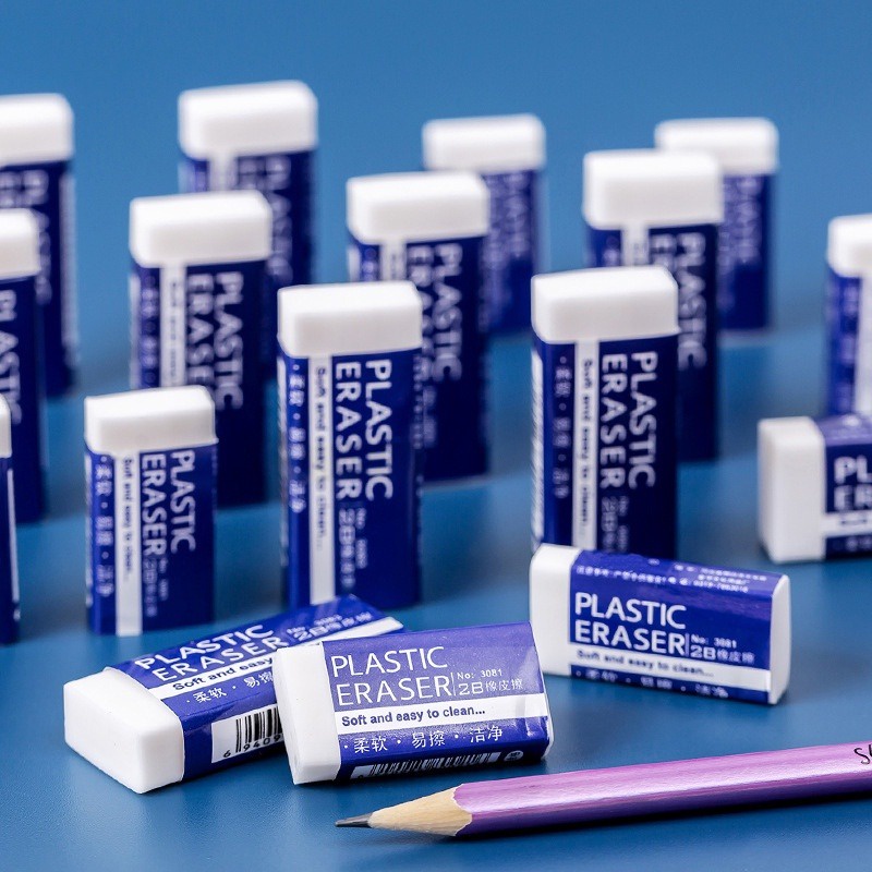 Cục Tẩy / Tẩy Bút Chì 2b Hình Chữ Nhật Bằng Cao Su Mềm Màu Trắng Dành Cho Học Sinh / Văn Phòng