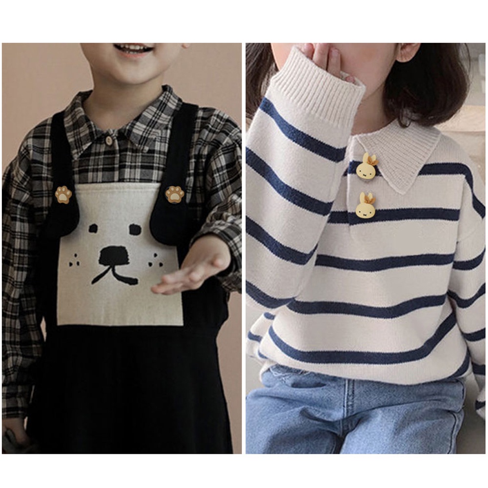 Set 5 Nút Trang Trí Áo Khoác Họa Tiết Hoạt Hình Dễ Thương Cho Bé