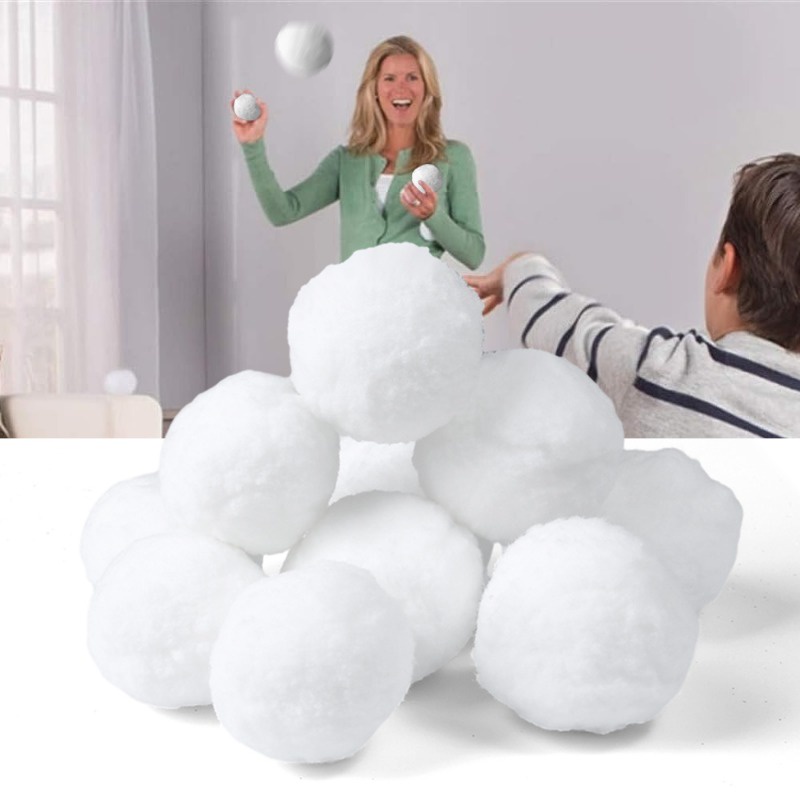 Bóng Tuyết Nhồi Bông Màu Trắng Độ Co Giãn Cao Trang Trí Cây Thông Giáng Sinh