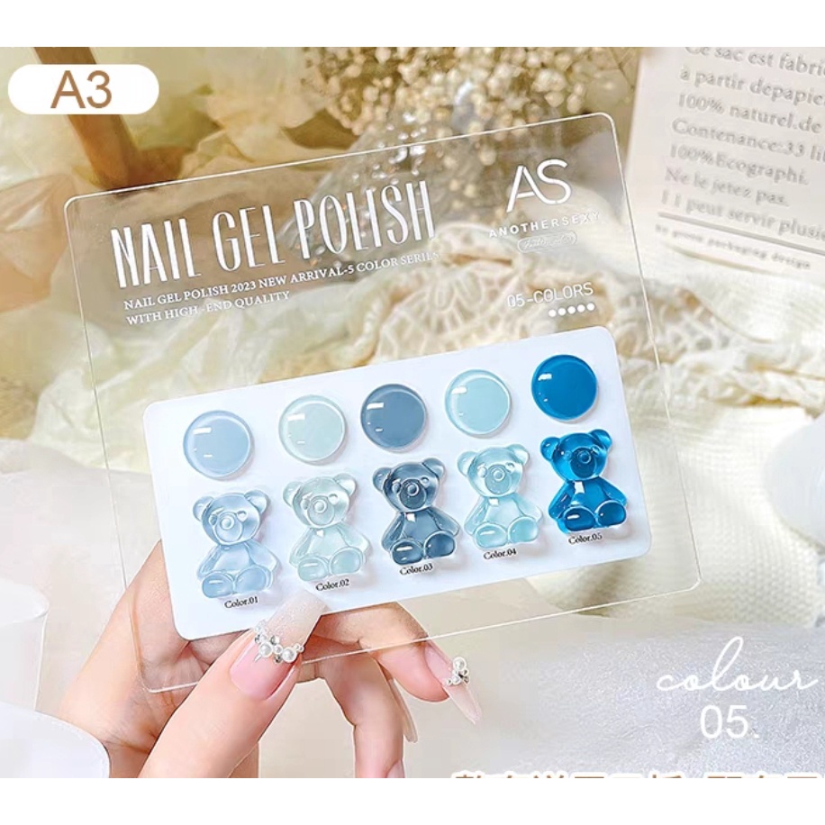 Set Sơn AS 5 Màu A3 Chai Xanh Cao Cấp - manh219