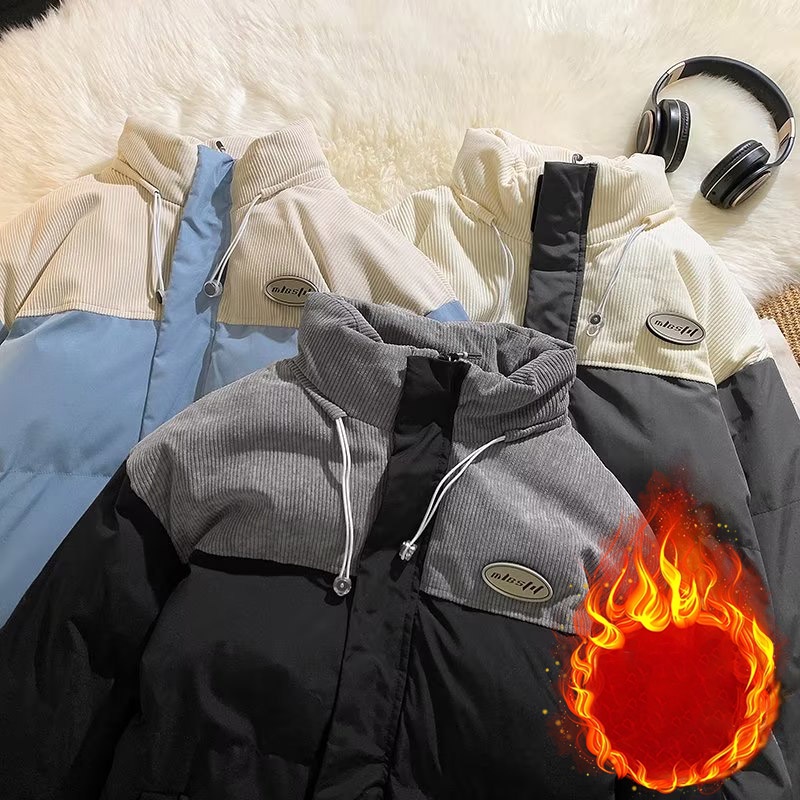 Esea Áo Khoác Phao cotton Dáng Rộng Phong Cách Nhật Bản Đơn Giản Thời Trang Thường Ngày Cho Cả Nam Và Nữ