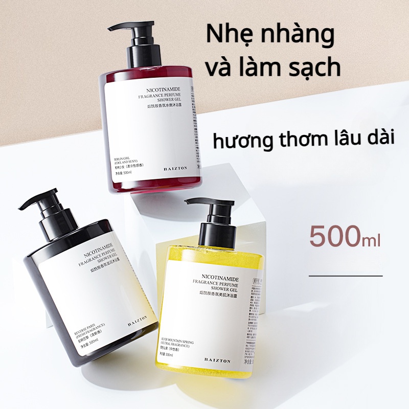 Niacinamide aromatic Làm Sạch Sâu Dưỡng Ẩm Lâu Trôi Làm Trắng Da Nhẹ Nhàng Có Hương Thơm 500ml