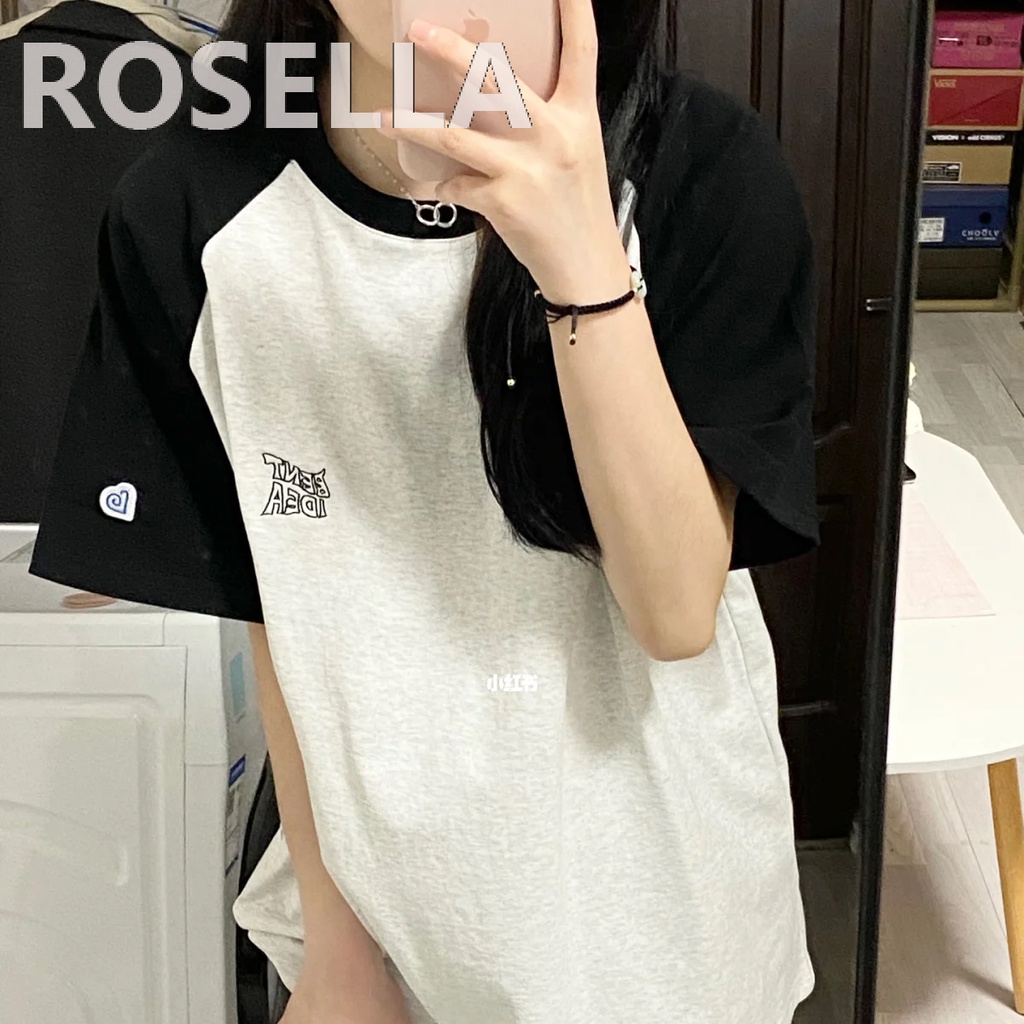 Rosella áo phông áo thun nữ croptop baby tee Thời trang hàn quốc A99JA64 37Z230911