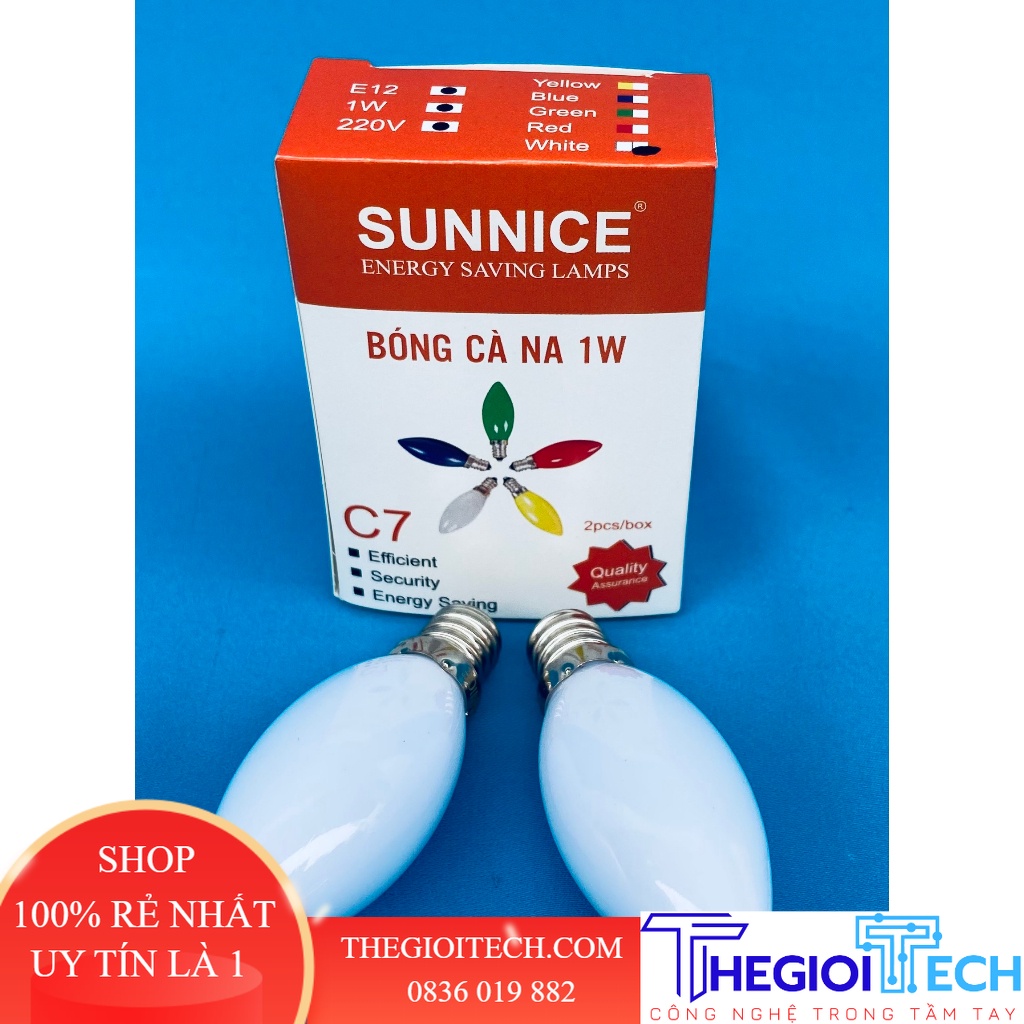 BÓNG CÀ NA 1W 2 CÁI/1 HỘP (TRẮNG)
