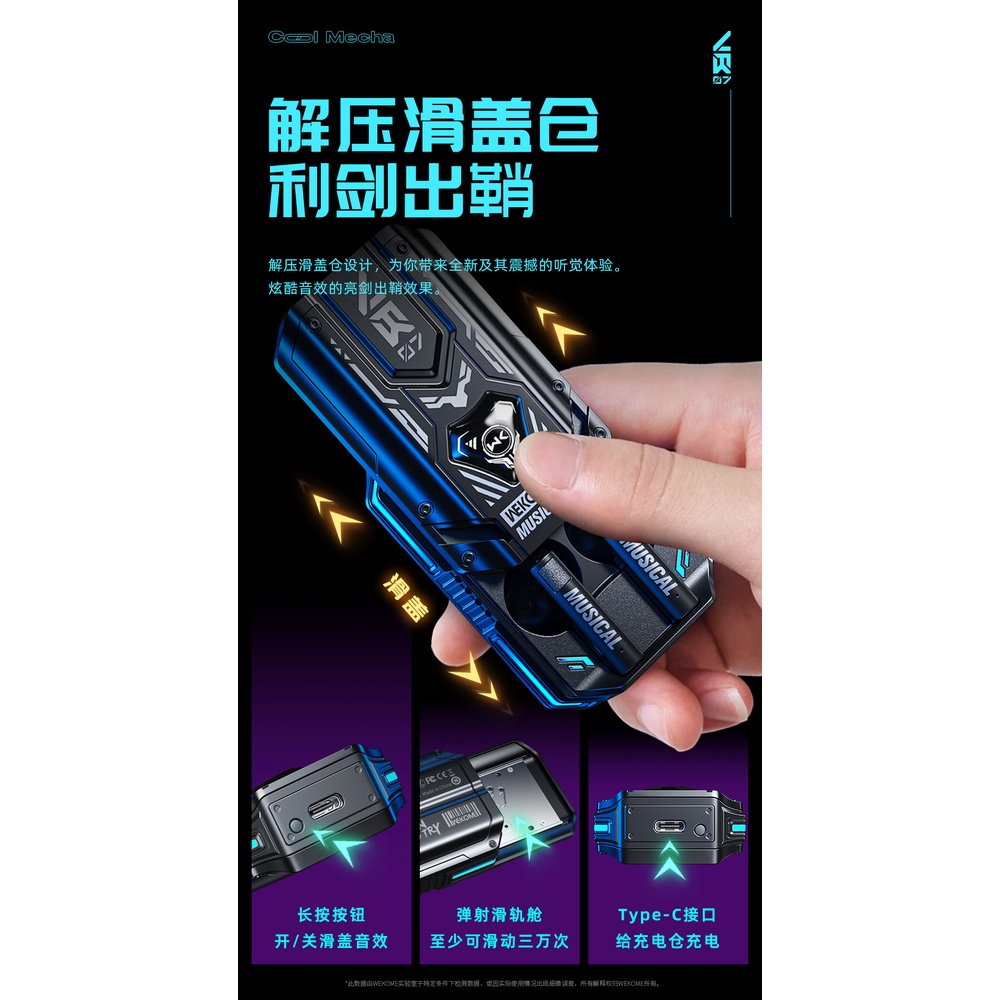 Wekome Tai Nghe Nhét Tai bluetooth Không Dây tws Sáng Tạo Sử Dụng Pin Lâu Dài