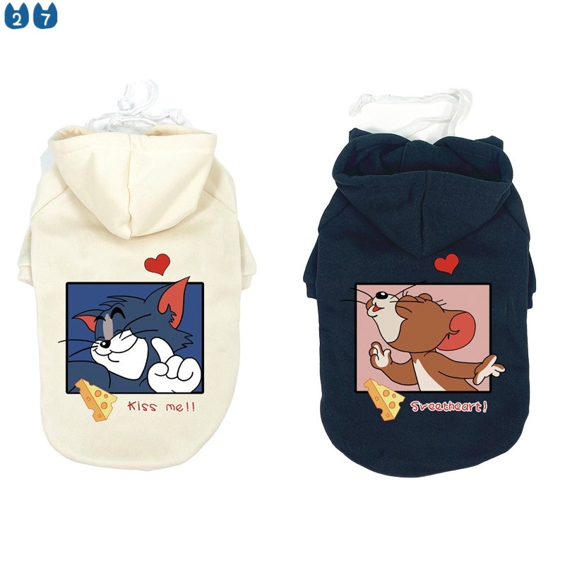 Áo hoodie Giữ Ấm Dây Rút Cho Thú Cưng  xs-Xl