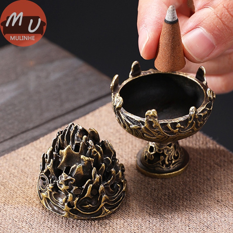 Dụng Cụ Đốt Trầm Hương mini Bằng Hợp Kim Nhôm Phong Cách Trung Hoa Cổ Điển