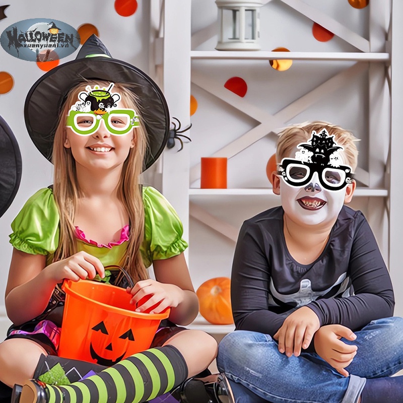 Set 8 Mắt Kính Hóa Trang halloween Cho Bé