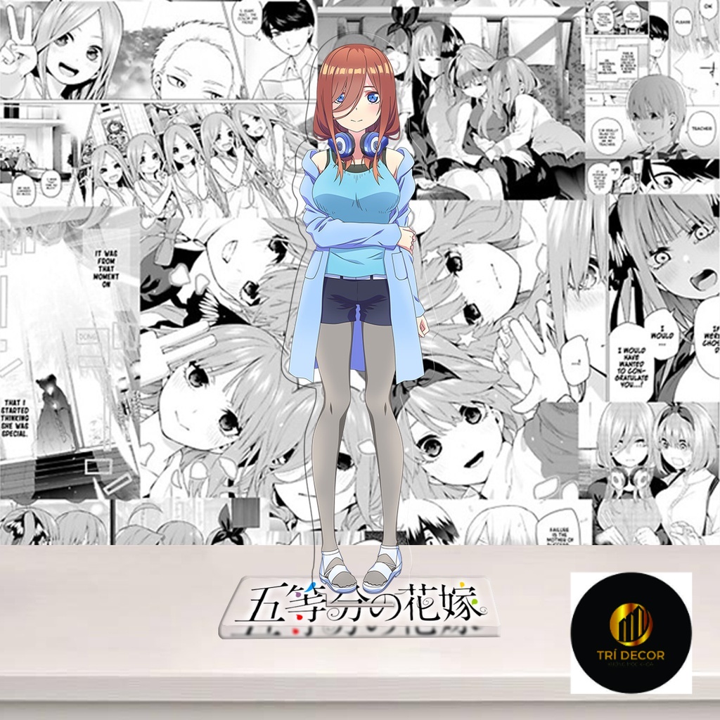 Standee Nhà Có 5 Nàng Dâu, Gotoubun no Hanayome, mô hình nhân vật Miku, Nino, Itsuki, Ichika, Yotsuba