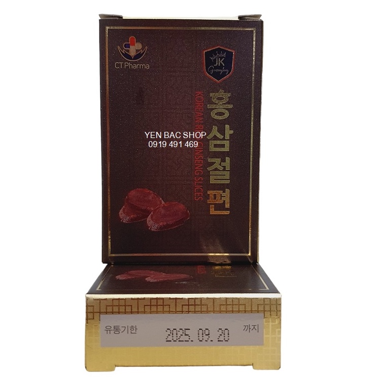 Sâm Lát Tẩm Mật Ong CT Pharma Korean Red Ginseng Slices 20gr Hàn Quốc