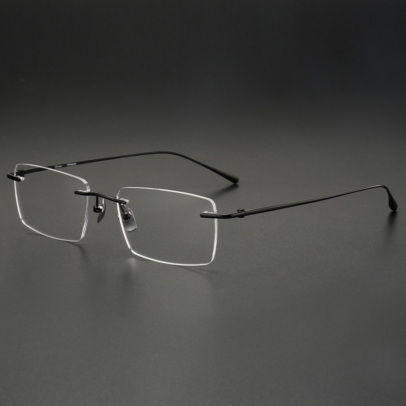 Mắt Kính Gọng Vuông Bằng Titan Nguyên Chất Siêu Nhẹ Phong Cách Mới 2023 Cho Nam