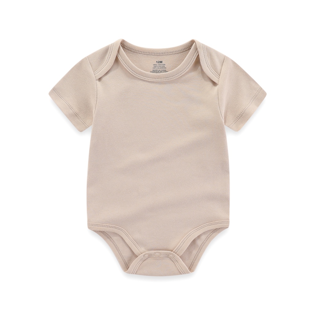 Set 5 Bộ Áo Liền Quần Bằng cotton Tay Cộc In Họa Tiết Hoạt Hình Mùa Hè Cho Bé Sơ Sinh