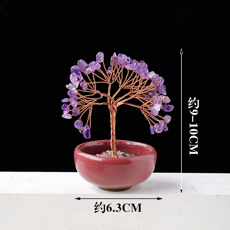 Cây Pha Lê Tự Nhiên Đế Cốc Trà Dùng Trang Trí Nhà Cửa