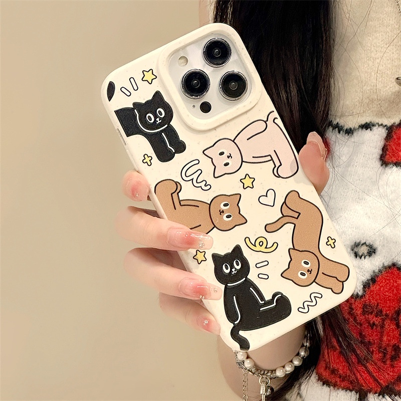 ỐP LƯNG IPHONE Ốp Điện Thoại Lúa Mì Hình Mèo Cho iphone15 / 14promax / 13 / 12 / 11 / xr / xs / x / xsmax / 6 / 7 / 8plus