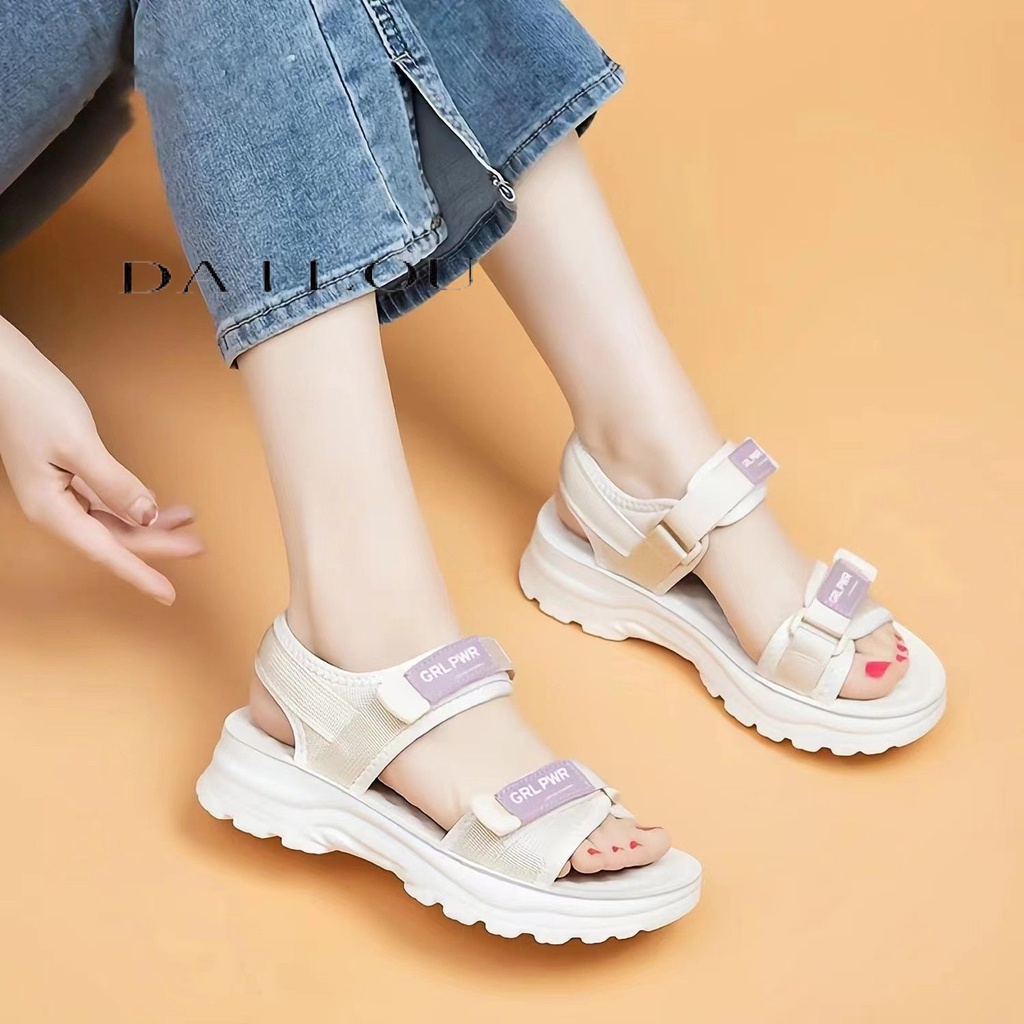 DAILOU  dép nữ dép sandal nữ 2023 hotsale Chống bám bụi Thoáng khí Tự nhiên Độn đế FDL239027B38Z230920