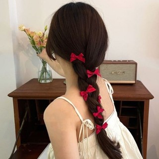 Vintage Small Ribbon Bowknot Hair Clip For Womens Girls Wedding Ribbon Hairpins