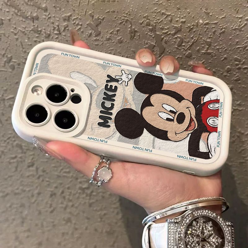Ốp Điện Thoại Mềm Chống Sốc In Hình Chuột mickey Cho Iphone 137 14Promax 12 8 11 zr8u