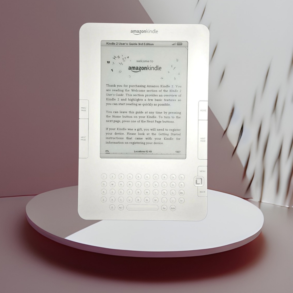 Máy Đọc Sách Phong Cách Classic Bàn Phím Kindle Keyboard 2, Màu Trắng