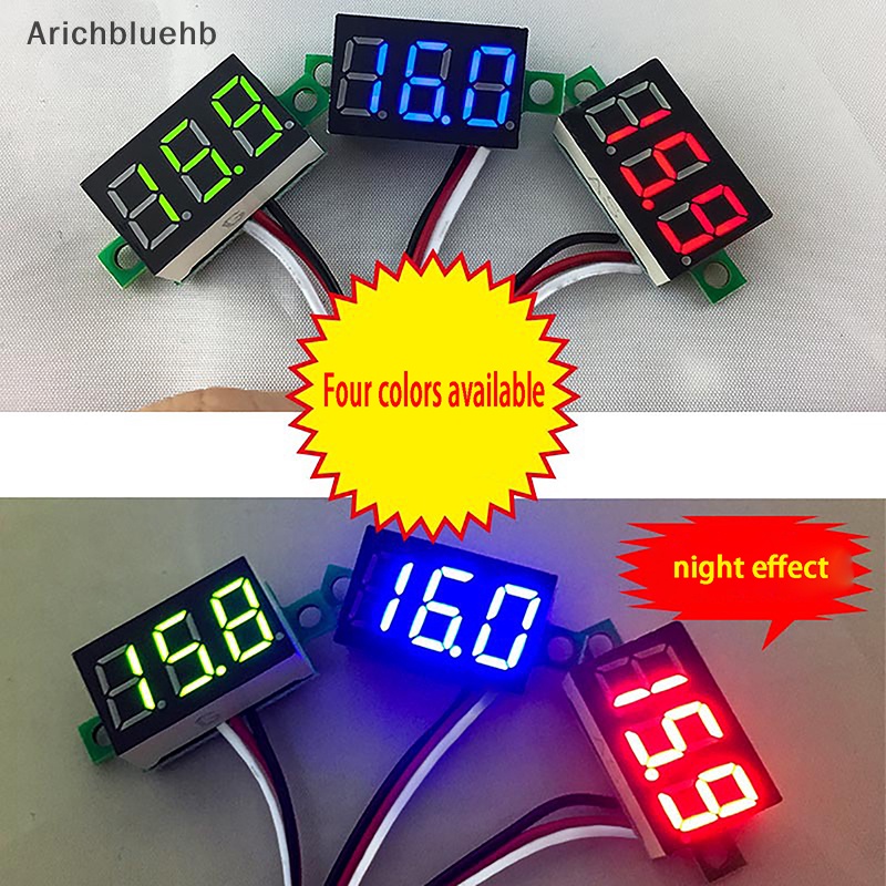 Vôn Kế Kỹ Thuật Số dc5-30v Màn Hình led 0.28 inch Cho Ô Tô