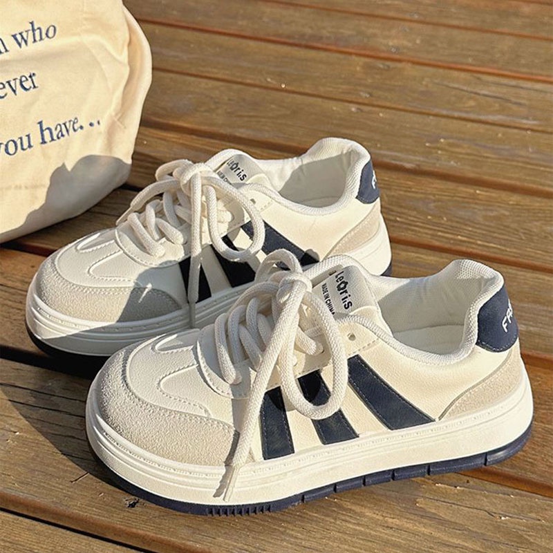 PUDING  Giày Thể Thao Vải Bạt Thời Trang Hàn Cho NữGiày Thể Thao Lưới Thoáng Khí Thời Trang Hàn Quốc Năng Động 3.5CM