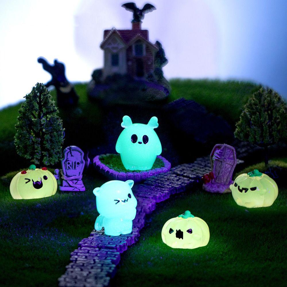 Tượng Ma Bí Ngô Dạ Quang Phát Sáng Bằng Nhựa resin Trang Trí halloween