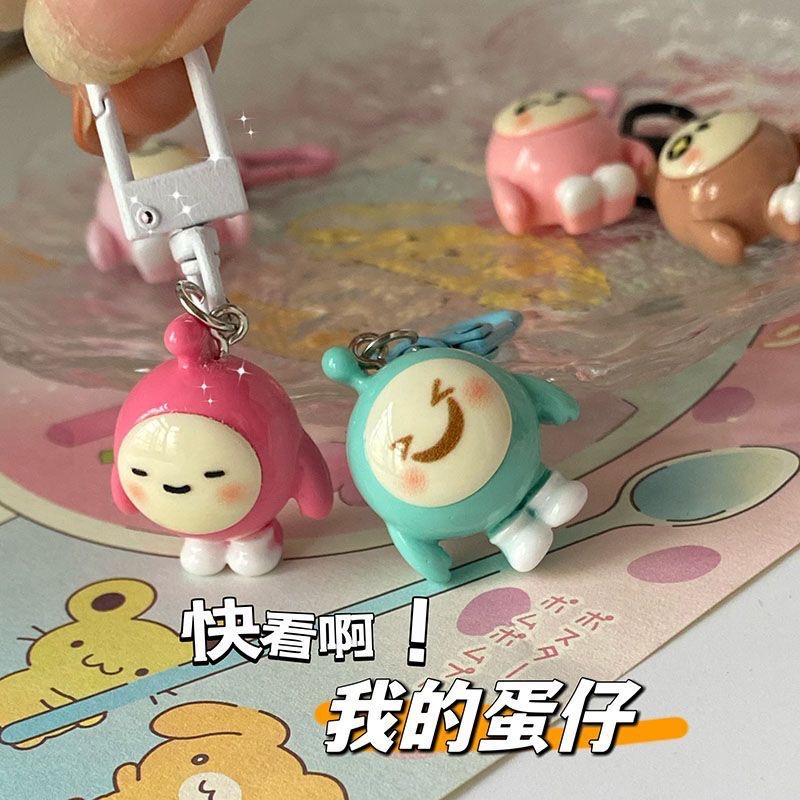 Dễ Thương Móc Khóa Quả Trứng Nhồi Bông Đáng Yêu