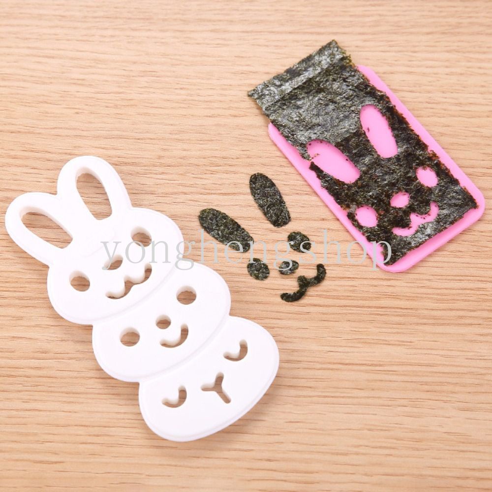 Set 4 Khuôn Làm Cơm Nắm Hình Thỏ Hoạt Hình Dễ Thương