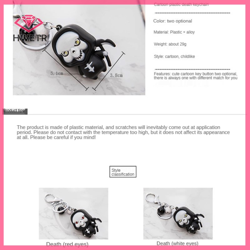 Móc Khóa Hình Ma Có Đèn led Phát Sáng Độc Đáo Mới