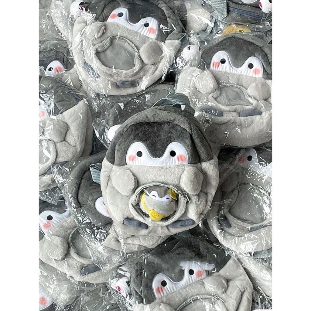 Ba Lô Hình Chim Cánh Cụt Nhồi Bông Dễ Thương Phong Cách Nhật Bản