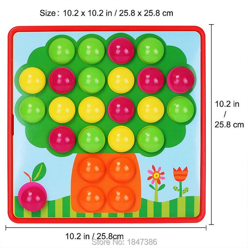 BOARD ARTS AND CRAFTS WITH MUSHROOM NAILS BUTTON IDEA COLOR MATCHING GAME CHILDREN BEST PRESCHOOL EDUCATIONAL BOARD GAME