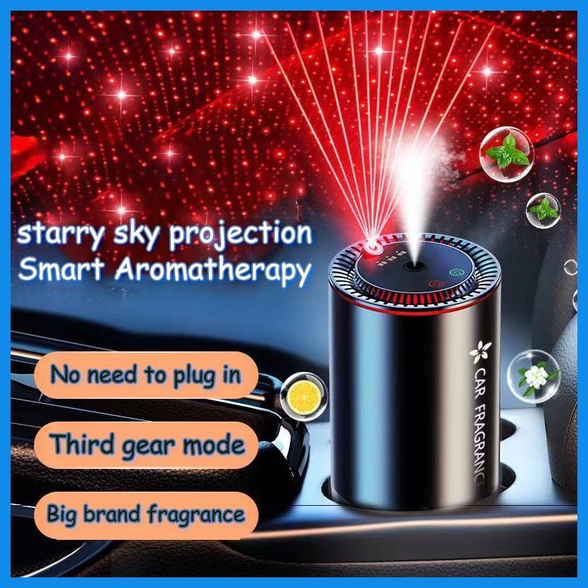 Thông Minh Máy Khuếch Tán Tinh Dầu Làm Mát Không Khí Xe Hơi Cao Cấp Có Đèn Sao alonvn
