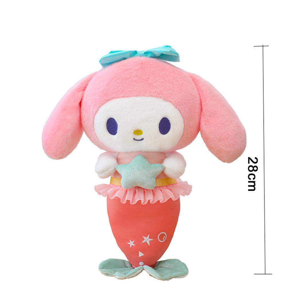 Búp Bê Nhồi Bông Hình Nàng Tiên Cá Hoạt Hình 28cm